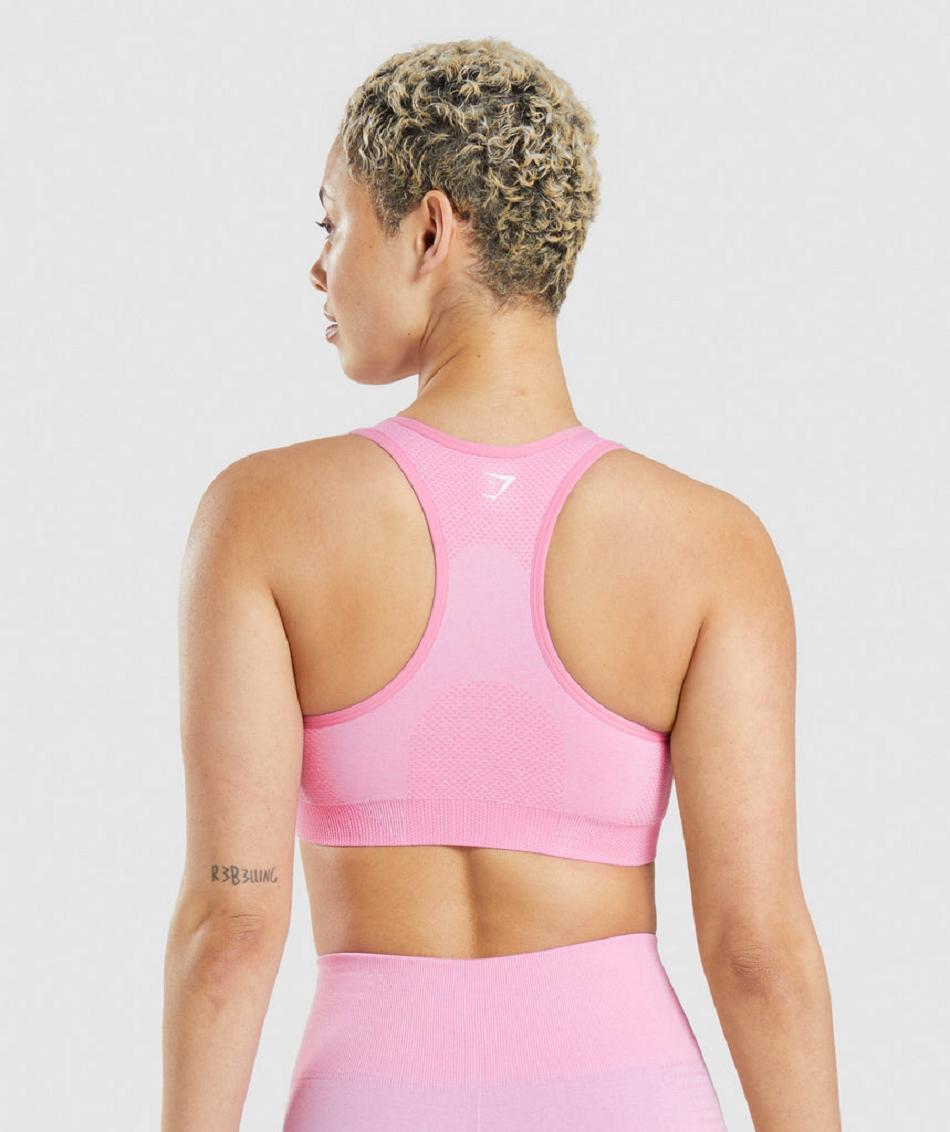 Gymshark Vital Seamless 2.0 Ženske Sportski Grudnjak Roze | HR 3390BEX